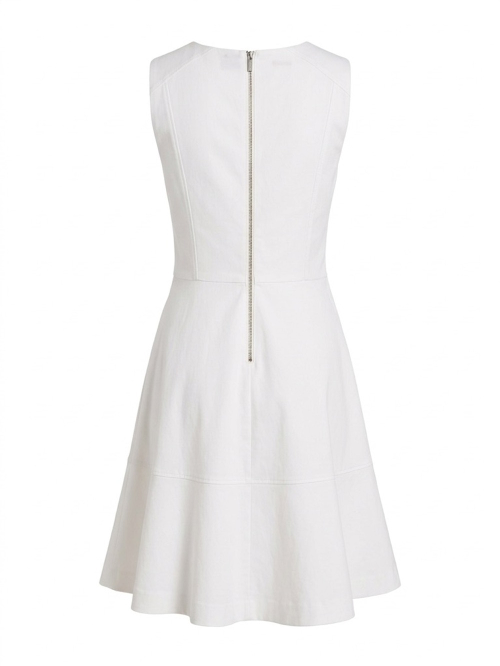 White House Black Market White Sleeveless A-Line Party Dress - Picture 3 of 7